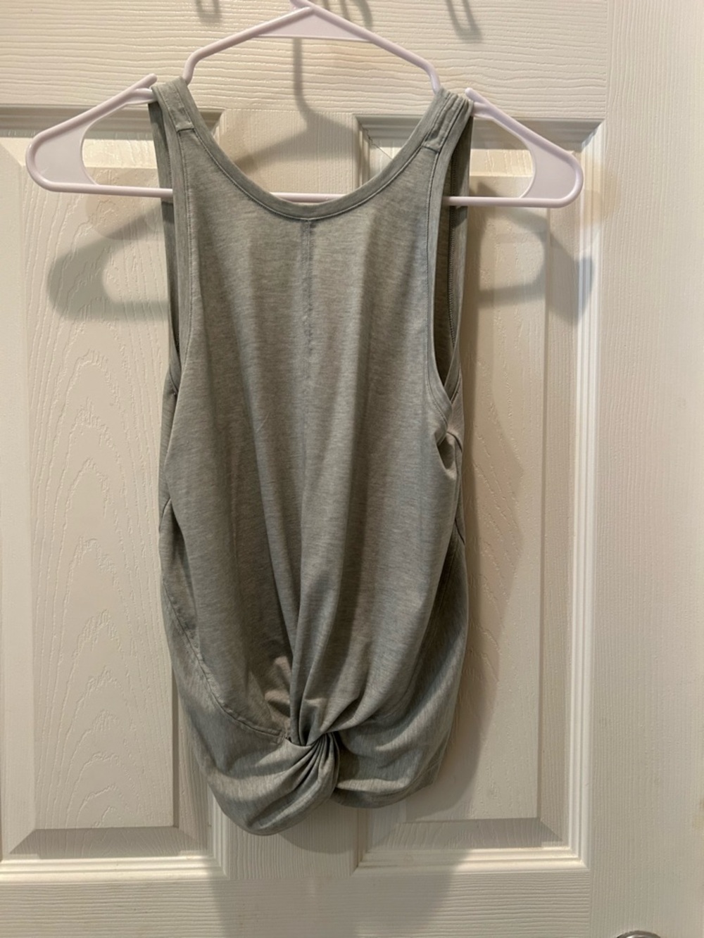 Athleta Light Gray Twist-Knot Athletic Tank